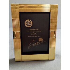 Vintage Gatco Brass Photo Picture Frame Hand Polished 3.5" x 5”
